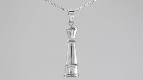 Queen chess hot sale piece necklace