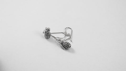 Grenade on Chain Earring